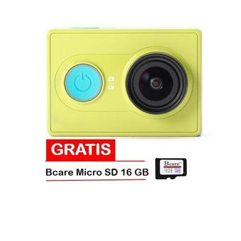 Xiaomi Yi Action Camera - 16 MP - Kuning + Micro SD 16 GB Class 10  