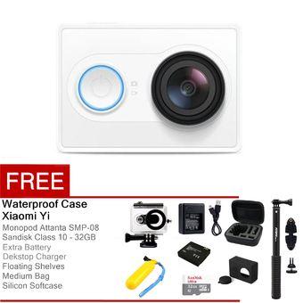 Xiaomi Yi Action Camera - 16 MP - Putih + Gratis All Package  
