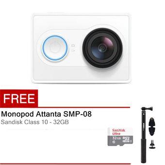Xiaomi Yi Action Camera - 16 MP - Putih + Gratis Basic Package  