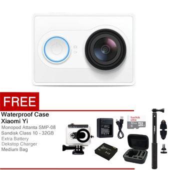 Xiaomi Yi Action Camera - 16 MP - Putih + Gratis Full Package  