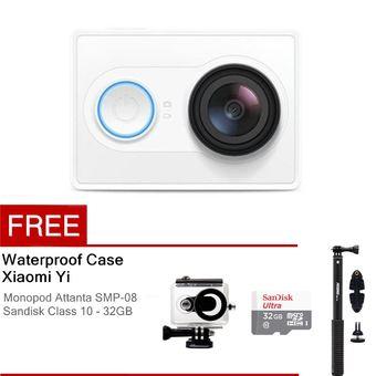 Xiaomi Yi Action Camera - 16 MP - Putih + Gratis Waterproof Case + Basic Package  