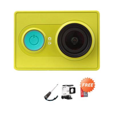 Xiaomi Yi ActionCam - Green + Free Ultra 16 + Underwater Case + 3rd Party Pole Reach
