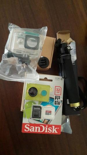 Xiaomi Yi Cam Paket 1 (camera+tongsis+wp case+sandisk)