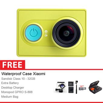 Xiaomi Yi Combo Action Camera Original - 16 MP - Hijau + Gratis Paket Accessories  