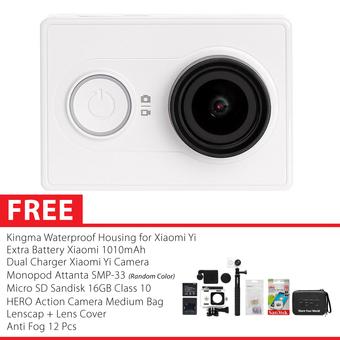 Xiaomi Yi Combo Exclusive Action Camera Original - Putih + Gratis Paket Hadiah  