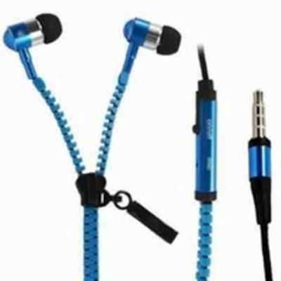 Zipper earphones High Quality - Biru