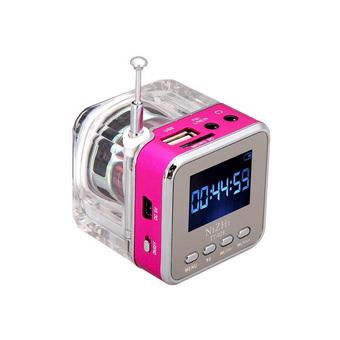 iWatch Bluetooth MP3 Music Player Box Songs Portable Speakers FM Radio Clock - IW60007 Pink  