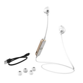 niceEshop Wireless Bluetooth 4.1 Stereo Sport Earphone In-ear Headphone Earbuds with Mic (Gold-White)  