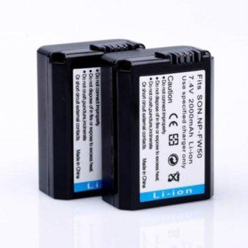 [globalbuy] 2PCS 2000mAh NP-FW50 NP FW50 NPFW50 digital camera Battery for Sony Alpha A33 /1030984