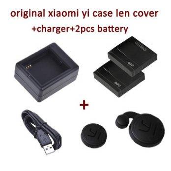 [globalbuy] 2pcs xiaomi yi battery + dual USB charger + original xiaomi yi waterproof case/2961808