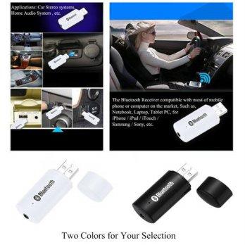 [globalbuy] 3.5mm Audio Wireless Bluetooth Music Audio Receiver Adapter Car Stereo Home Au/2963055
