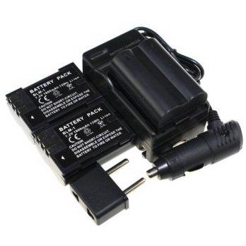 [globalbuy] 3PCS Battery+Charger BLM1 BLM-1 BLM 1 Rechargeable Camera Battery For OLYMPUSE/1029481