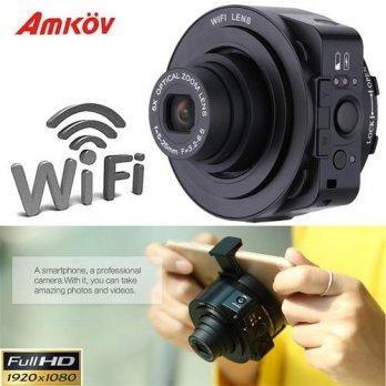 [globalbuy] AMKOV JQ-1 Mini Selfie Lens-style Digital Camera Video Camcorder Wifi 20MP 5X /2940695