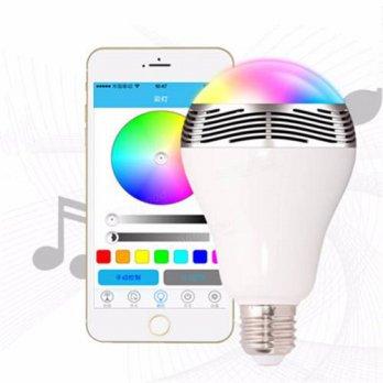 [globalbuy] E27 Bluetooth Control LED 7 Colors RGB Bulb Light Lamp Music Audio Smart Speak/2991649