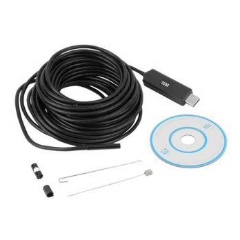 [globalbuy] In stock 10m Waterproof Mini USB Endoscope Inspection Camera 6 White LEDs 5.5m/2940735