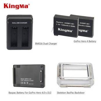 [globalbuy] KingMa AHDBT-401 Power Battery(2-Pack)+ABPAK-404 1300mAh Gopro Battery Bacpac+/1997666