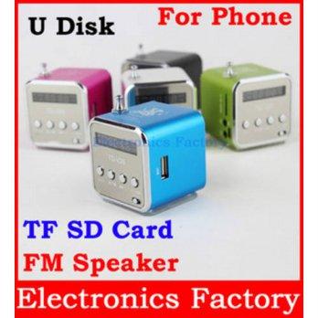 [globalbuy] Led Digital 3.5MM Audio Micro TF SD Card U Disk USB Stereo Speaker FM Radio Fo/1821652