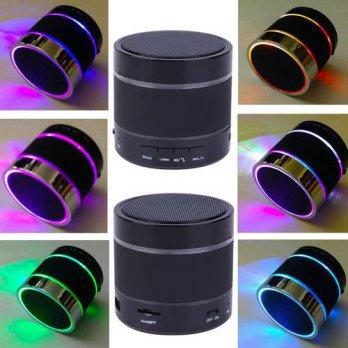 [globalbuy] Mini Portable LED Luminous Colorful Bluetooth Speaker Wireless MP3 music Playe/2523017