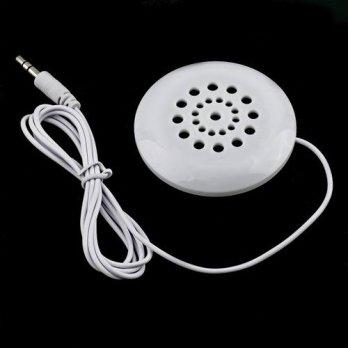 [globalbuy] Mini White 3.5mm Pillow Speaker Universal For Mobile Phone MP3 MP4 Player iPho/1675913