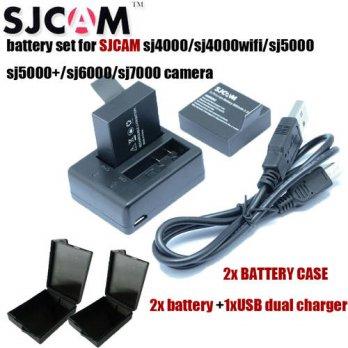 [globalbuy] NEW 3.7v 900mah bateria sj 4000 5000 6000 7000 + dual charger for SJCAM sj4000/864058