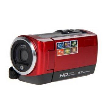 [globalbuy] NI5L HD720P 16MP DigitalVideo Camcorder CameraDV DVR 2.7TFT LCD 16X ZOOM Red D/2170434