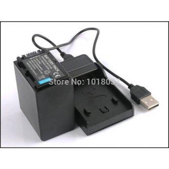 [globalbuy] NP-FV100 NP FV100 Rechargeable Camera Digital Battery + USB Charger For Sony H/1030432