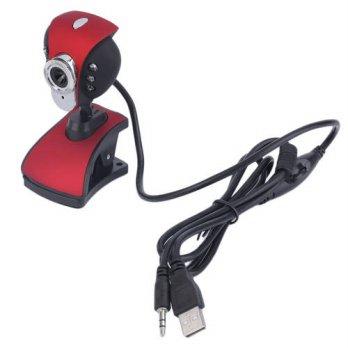 [globalbuy] New USB 2.0 6 LED 12 Megapixel Webcam Camera with 3.5mm Mic for Desktop PC Lap/2940521