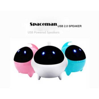 [globalbuy] Spaceman LED Mini Portable Computer Stereo Speaker Bass/1675542