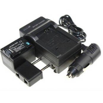 [globalbuy] Wholesales 4pcs/set 1x BP-727 BP727 BP 727 Battery+Charger+Car charger for Can/1674715