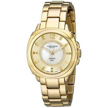 [macyskorea] Akribos XXIV Womens AK668YG Lady Diamond Gold-Tone Bracelet Watch/9953459