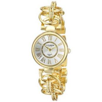 [macyskorea] Akribos XXIV Womens AK679YG Lady Diamond Gold-Tone Watch with Chain-Link/9953406