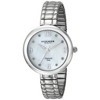 [macyskorea] Akribos XXIV Womens AK765SS Impeccable Analog Display Quartz Silver Watch/9776372