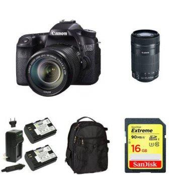 [macyskorea] Amazon Canon EOS 70D with 18-135mm STM and 55-250mm STM Lenses + Memory Card,/7070339