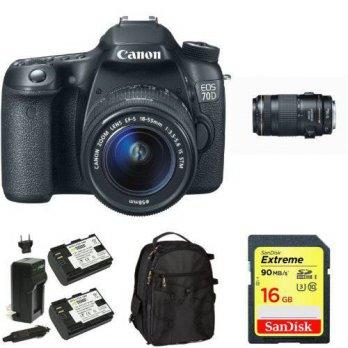 [macyskorea] Amazon Canon EOS 70D with 18-55mm STM and 70-300mm USM Lenses + Memory Card, /7697042