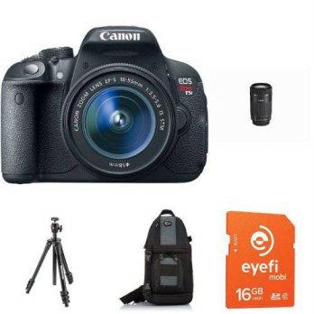 [macyskorea] Amazon Canon EOS Rebel T5i Digital SLR Bundle with 18-55mm Lens and 55-250mm /9505870