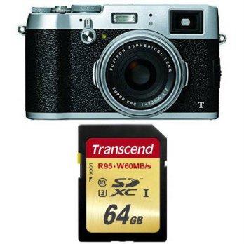 [macyskorea] Amazon Fujifilm X100T 16 MP Digital Camera (Silver) w/ Memory Card/7070357