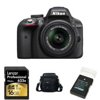 [macyskorea] Amazon Nikon D3300 DSLR (Black) with 18-55mm VR II Zoom Lens + Accessories/9505858