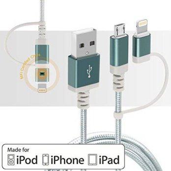 [macyskorea] BasAcc [Apple MFI Certified] 3FT 2-in-1 Lightning & Micro USB Data Charging S/9130236