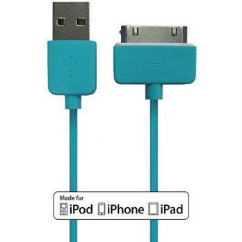 [macyskorea] Blue iPhone 4 cable and 1A Wall Charger, Plug & Go Apple MFI Certified 3ft 30/9194004