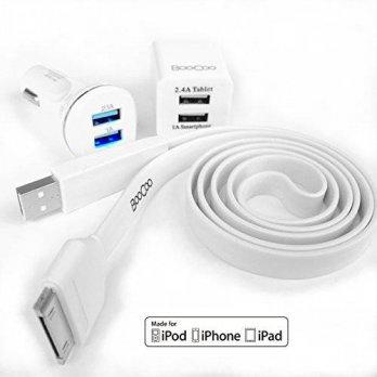 [macyskorea] BooCoo Brands iPhone 4S 4 Charger Cable Value Pak. Heavy Duty White 3 USB 2.0/9130666