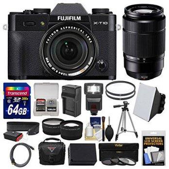 [macyskorea] Fujifilm X-T10 Digital Camera & 18-55mm XF (Black) & 50-230mm Lens + 64GB Car/9100364