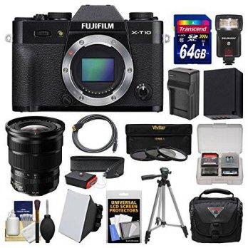 [macyskorea] Fujifilm X-T10 Digital Camera Body (Black) & 10-24mm f/4 Lens with 64GB Card /9100337