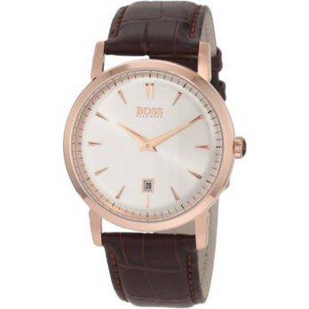 [macyskorea] HUGO BOSS Hugo Boss Classics White Dial Gold Tone SS Brown Leather Male Watch/9952059