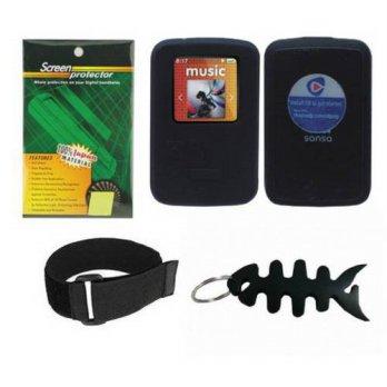 [macyskorea] Midea Tech Black Soft Skin Case + Screen Protector + Armband + Smart Cord Wra/5225842