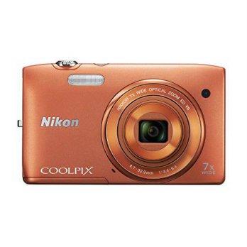 [macyskorea] Nikon COOLPIX S3500 20.1 MP Digital Camera with 7x Zoom (Orange)/8198504