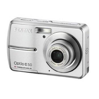 [macyskorea] Pentax Optio E50 8.1MP Digital Camera with 3x Optical Zoom (Silver)/7068835
