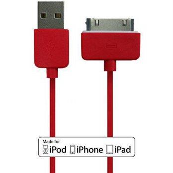 [macyskorea] Red iPhone 4 cable and 1A Wall Charger, Plug & Go Apple MFI Certified 3ft 30-/9130194
