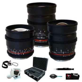[macyskorea] Rokinon Super-Fast T1.5 Cine 3 Lens Kit - 35mm + 24mm + 85mm for Canon + Prot/9159090