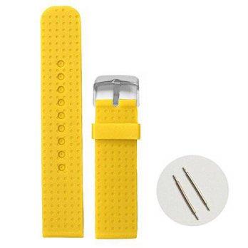 [poledit] Alexis 20mm Mango Yellow Silicone Jelly Rubber Ladies Men Watch Band Straps WB10/13110177
