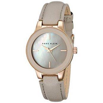 [poledit] Anne Klein Women`s AK/2032RGTP Rose Gold-Tone and Taupe Leather Strap Watch (R1)/12434868